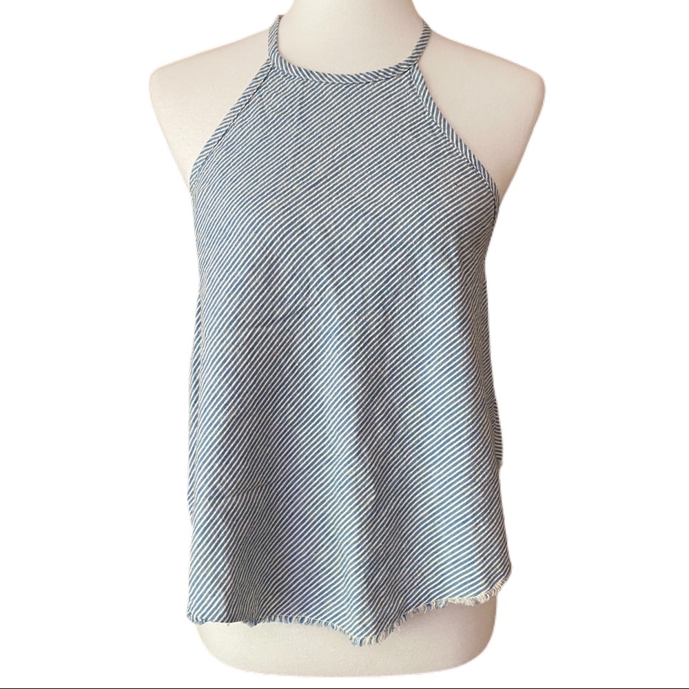 Urban Outfitters BDG Strappy Tank Top Blue and White Striped Sz S